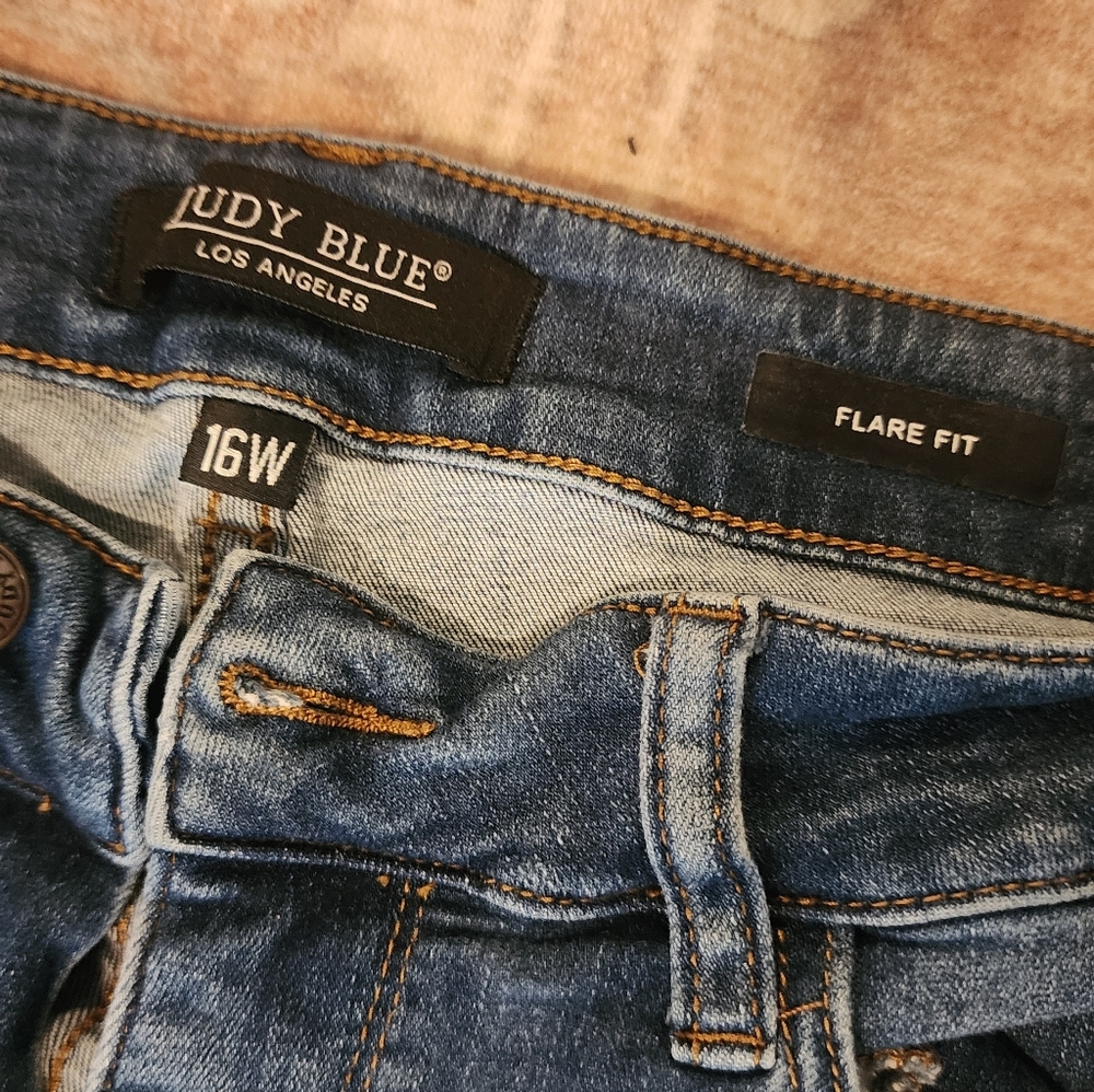 Judy Blue Dark Blue Flare Jeans 16W